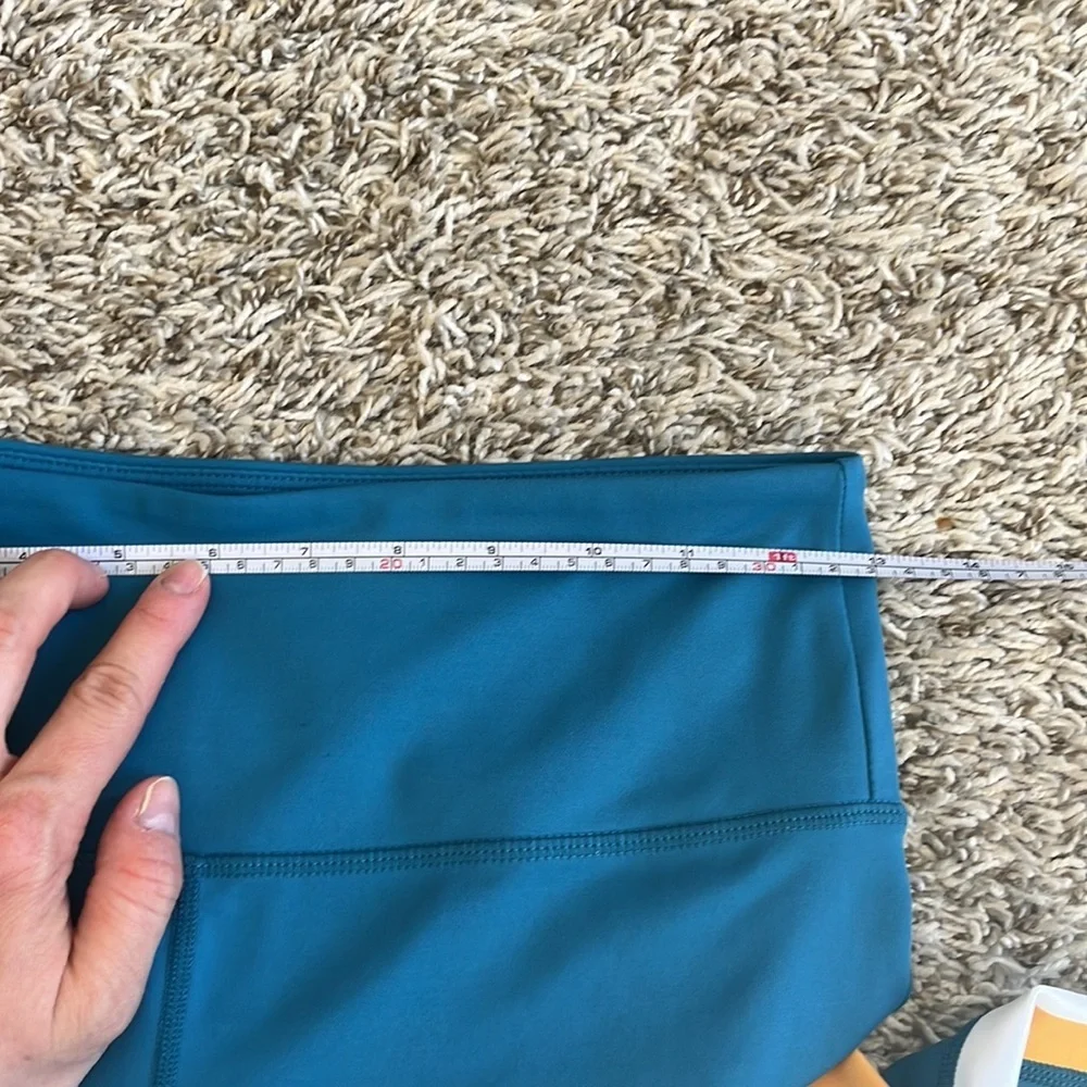 Zyia Janis Legging Active wear Side Stripe Yellow and Blue size 6/8 - Picture 11 of 12